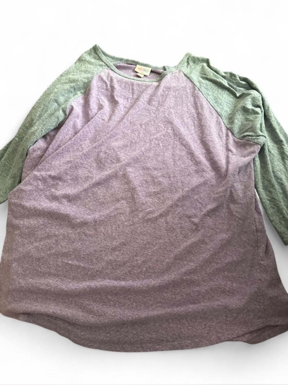 Lularoe Purple and Gray Raglan Top